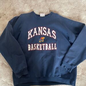 Kansas Jayhawks vintage oversized crewneck size XL basketball retro university